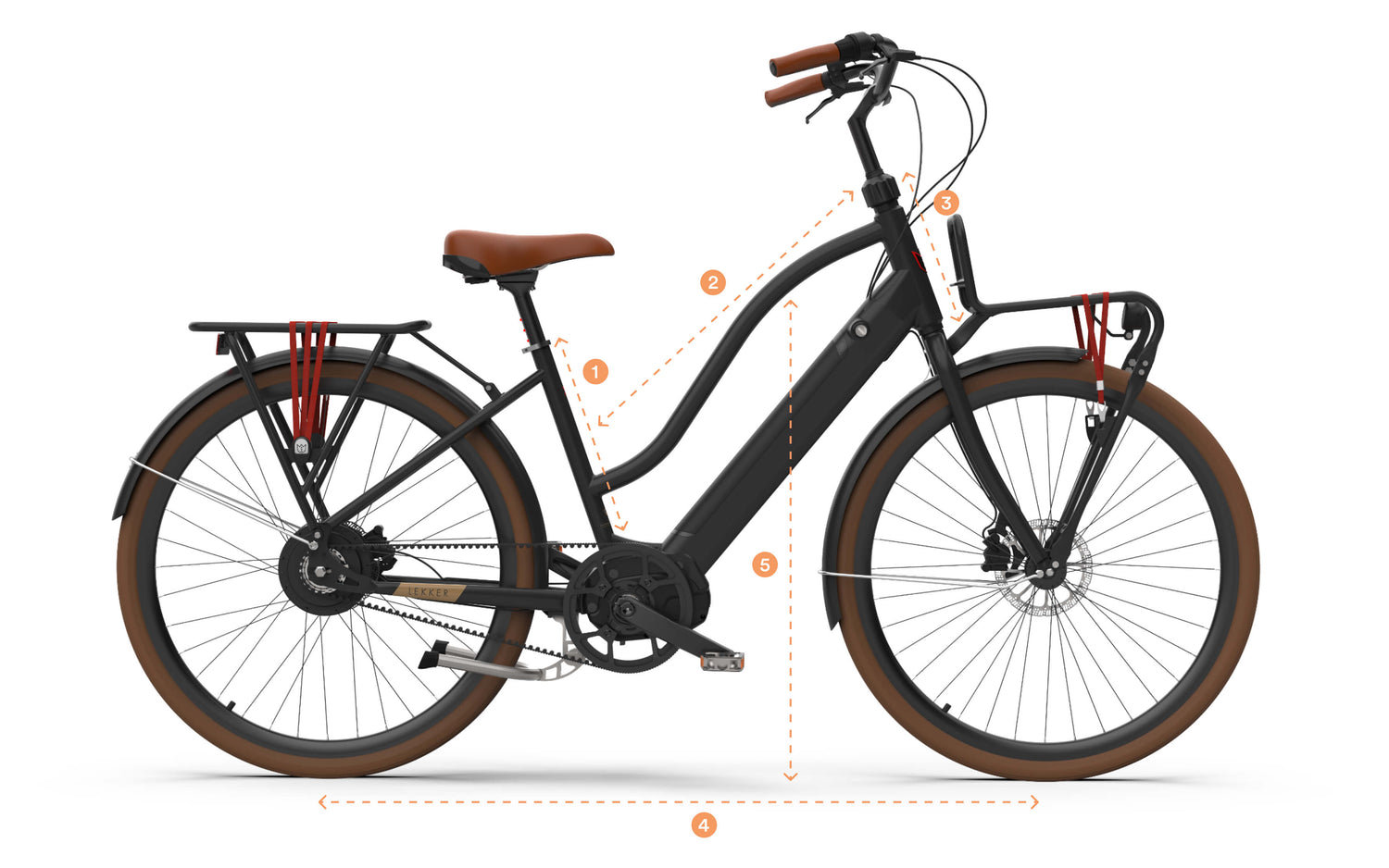 Jordaan GT ebike Lekker Bikes size guide